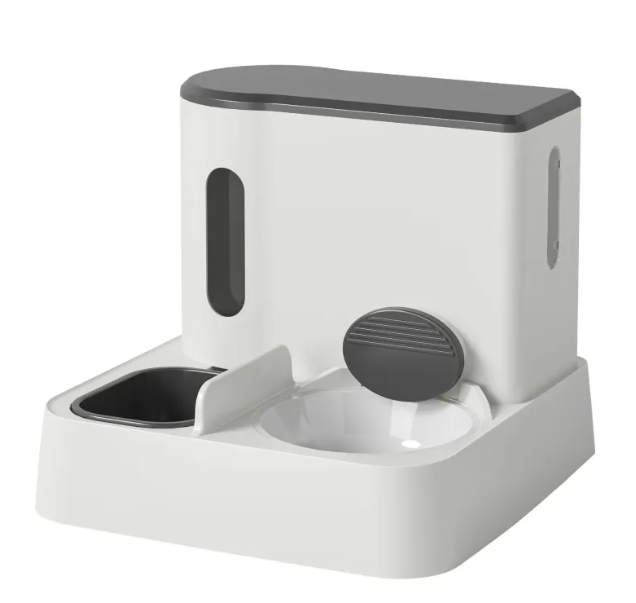 Automatic Cat Feeder & Water Dispenser with Dual Bowl