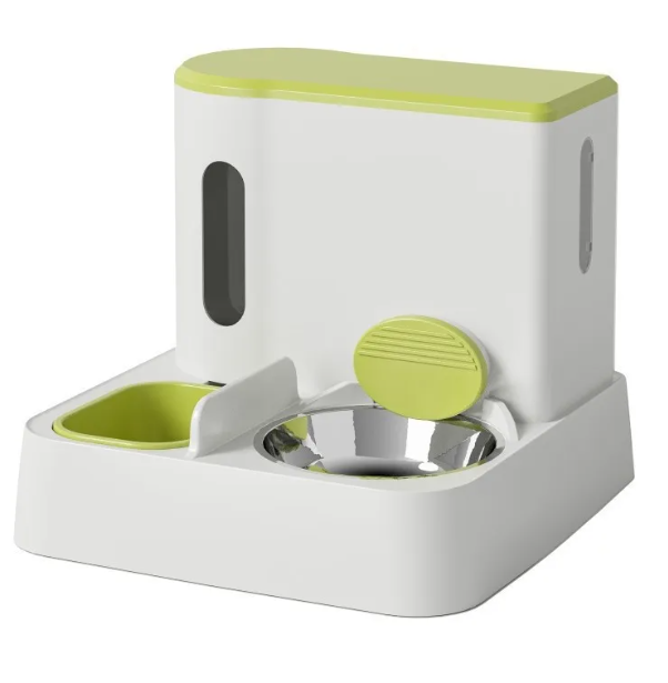 Automatic Cat Feeder & Water Dispenser with Dual Bowl