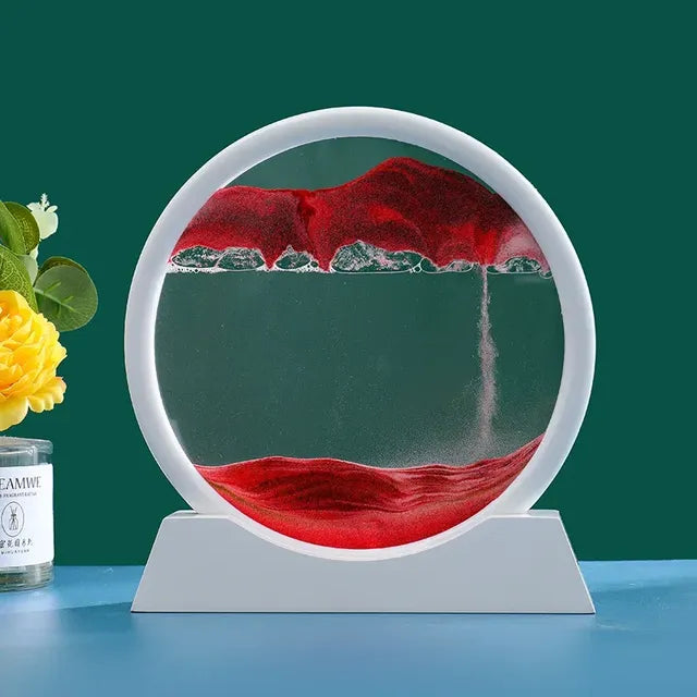 3D Moving Sand Art Hourglass for Home Decor Gift