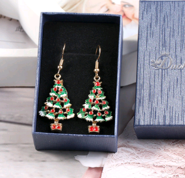 Christmas Tree Pendant Earrings