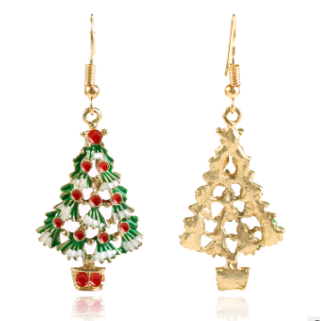 Christmas Tree Pendant Earrings
